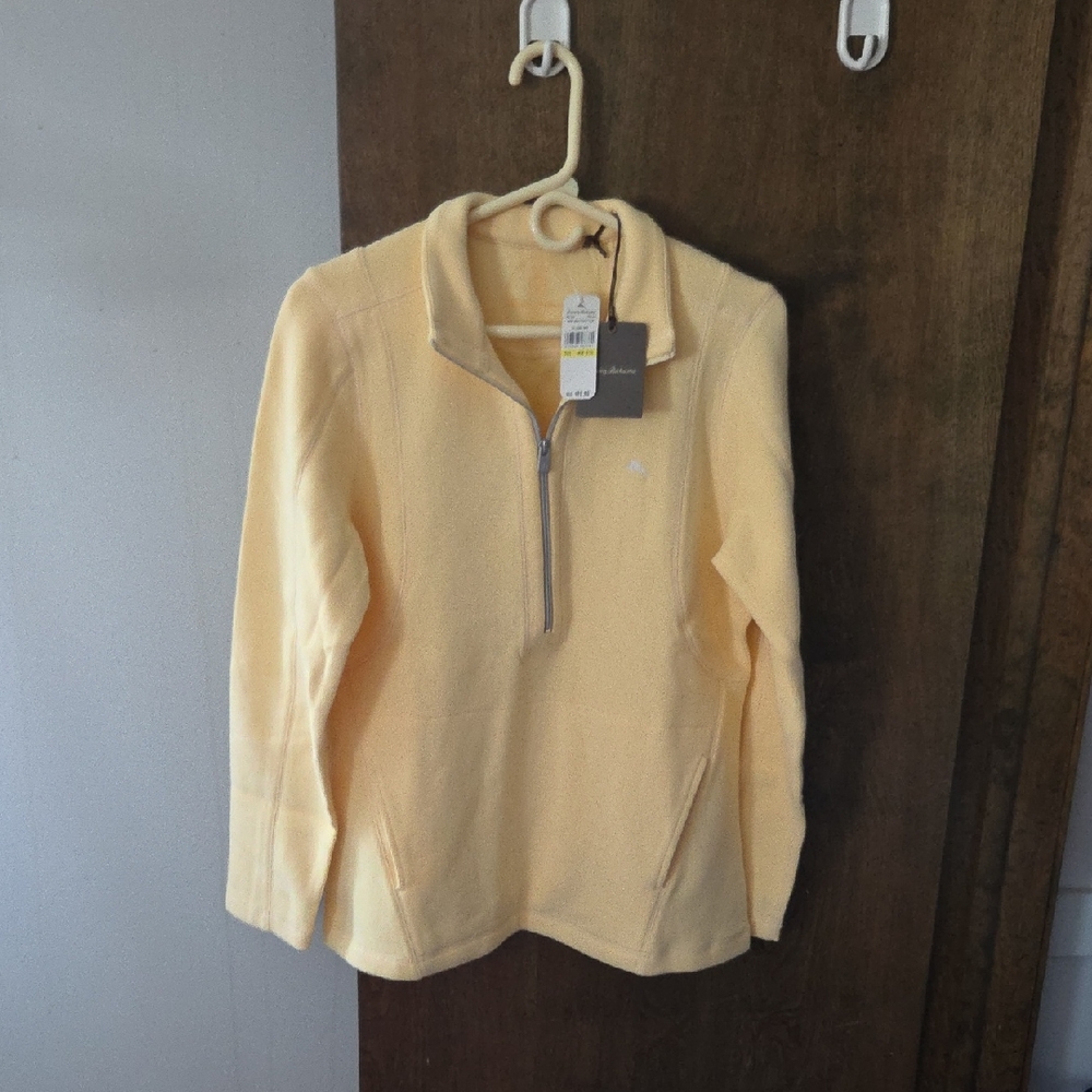 Tommy Bahama Yellow Quarter-Zip Pullover BNWT